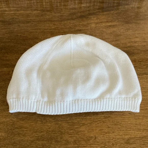 Janie and Jack Black and Winter White Bow Knit Beanie - Picture 5 of 7